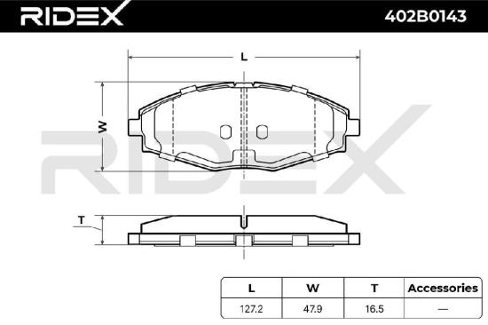 RIDEX Bremsbelagsatz Bremsbeläge Vorne für CHEVROLET SPARK (M300) für NISSAN Bild RIDEX Bremsbelagsatz Bremsbeläge Vorne für CHEVROLET SPARK (M300) für NISSAN