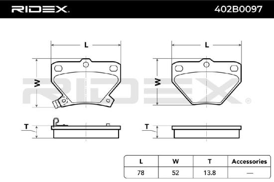 RIDEX Bremsbelagsatz Bremsbeläge Hinten für TOYOTA Yaris Schrägheck (P9) Bild RIDEX Bremsbelagsatz Bremsbeläge Hinten für TOYOTA Yaris Schrägheck (P9)
