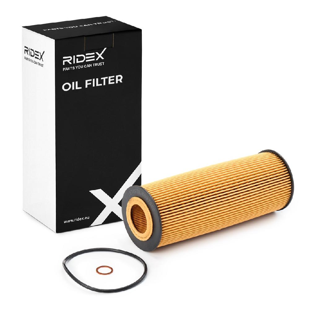 RIDEX Ölfilter Motorölfilter Filtereinsatz mit Dichtungen 7O0073 für AUDI