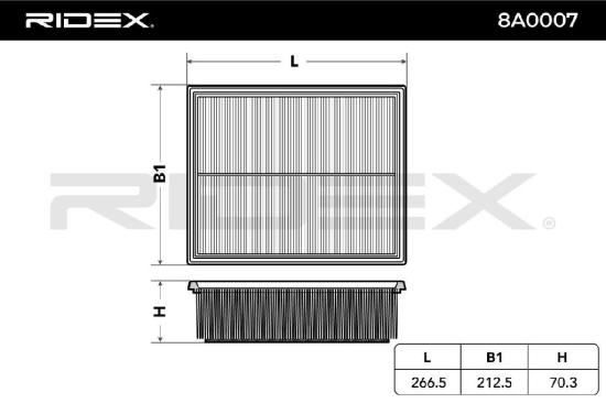 RIDEX 8A0007 Motor Luftfilter RechtEckig Filtereinsatz Umluftfilter für AUDI Bild RIDEX 8A0007 Motor Luftfilter RechtEckig Filtereinsatz Umluftfilter für AUDI