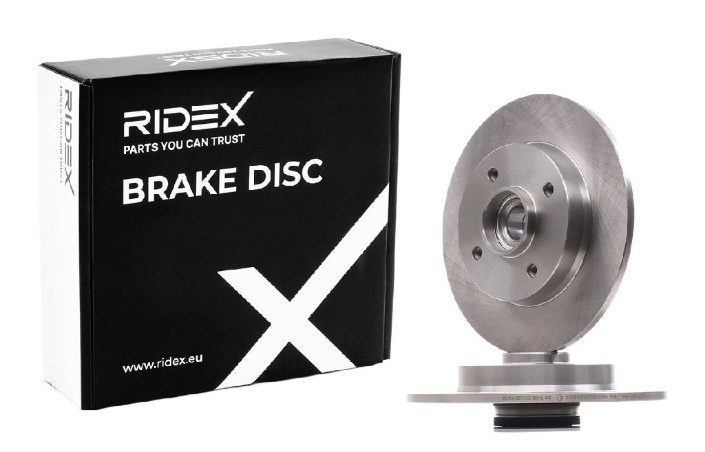 RIDEX 82B0414 2x Bremsscheiben Hinten Ø248,4mm voll passend für PEUGEOT