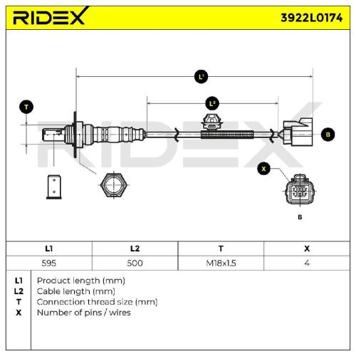 RIDEX 3922L0174 Lambdasonde Oxygen O2 Sensor Beheizt für SUBARU FORESTER (SH) Bild RIDEX 3922L0174 Lambdasonde Oxygen O2 Sensor Beheizt für SUBARU FORESTER (SH)