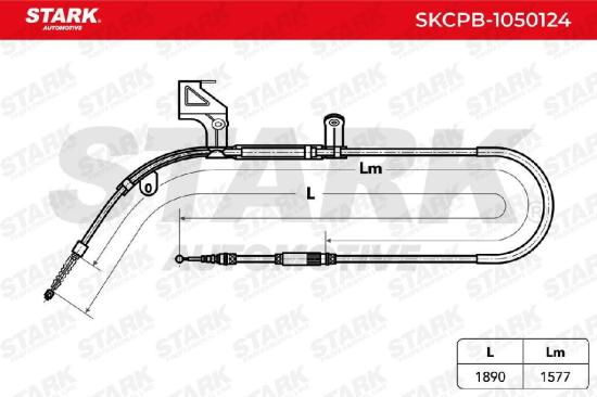STARK Handbremsseil Hinten Rechts für VW PASSAT Variant (3B6) Bild STARK Handbremsseil Hinten Rechts für VW PASSAT Variant (3B6)
