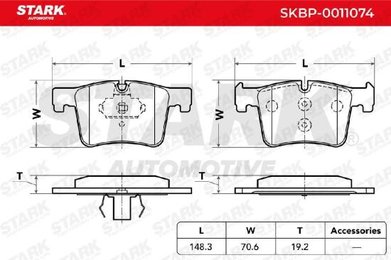 STARK Bremsbelagsatz Bremsbeläge Vorne für BMW 1 Schrägheck (F20) 3 Touring X3 Bild STARK Bremsbelagsatz Bremsbeläge Vorne für BMW 1 Schrägheck (F20) 3 Touring X3