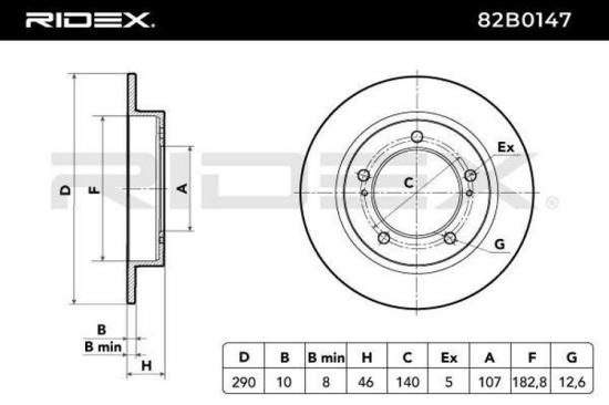 RIDEX 82B0147 2x Bremsscheiben Vorne Ø290,2mm voll für SUZUKI JIMNY (FJ) Bild RIDEX 82B0147 2x Bremsscheiben Vorne Ø290,2mm voll für SUZUKI JIMNY (FJ)