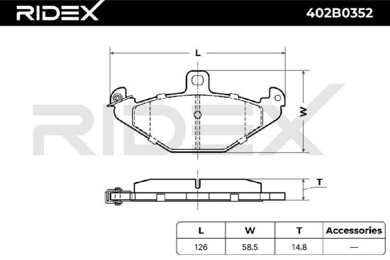 RIDEX Bremsbelagsatz Bremsbeläge Hinten für RENAULT Espace 1II (JE0) Laguna 1 Bild RIDEX Bremsbelagsatz Bremsbeläge Hinten für RENAULT Espace 1II (JE0) Laguna 1
