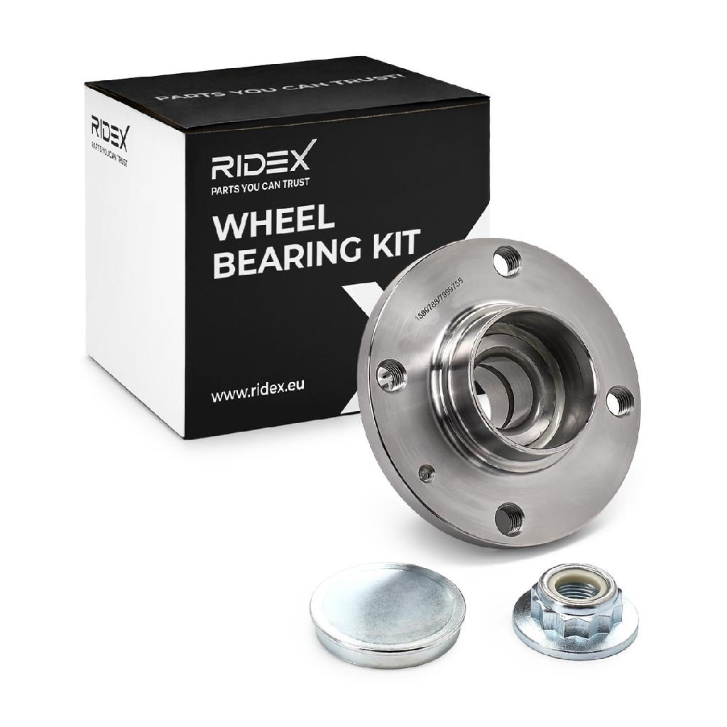 RIDEX 654W0054 Radlagersatz pro 1 Rad Hinten beidseitig für VW Polo Schrägheck