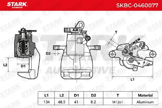 STARK SKBC-0460077 Bremssattel Bremszange Hinten rechts für VW Golf 5I (5K1) Bild STARK SKBC-0460077 Bremssattel Bremszange Hinten rechts für VW Golf 5I (5K1)