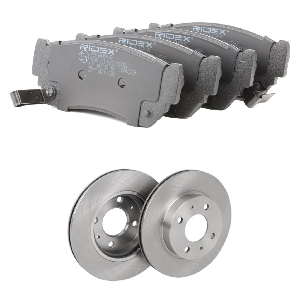 RIDEX Bremsenset Vorne Belüftet Ø240mm - Bremsscheiben und Beläge für NISSAN
