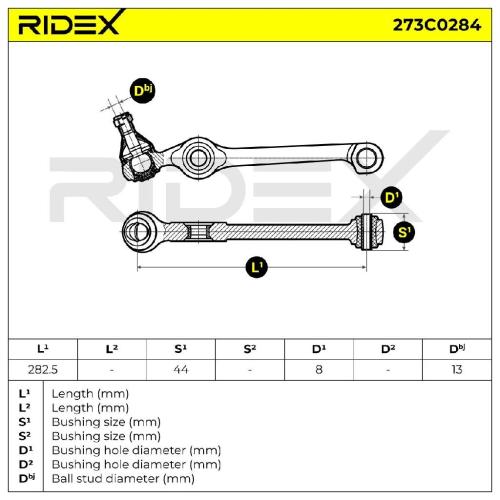 RIDEX 273C0284 Lenker Radaufhängung Querlenker Front für FIAT 127 Schrägheck Bild RIDEX 273C0284 Lenker Radaufhängung Querlenker Front für FIAT 127 Schrägheck