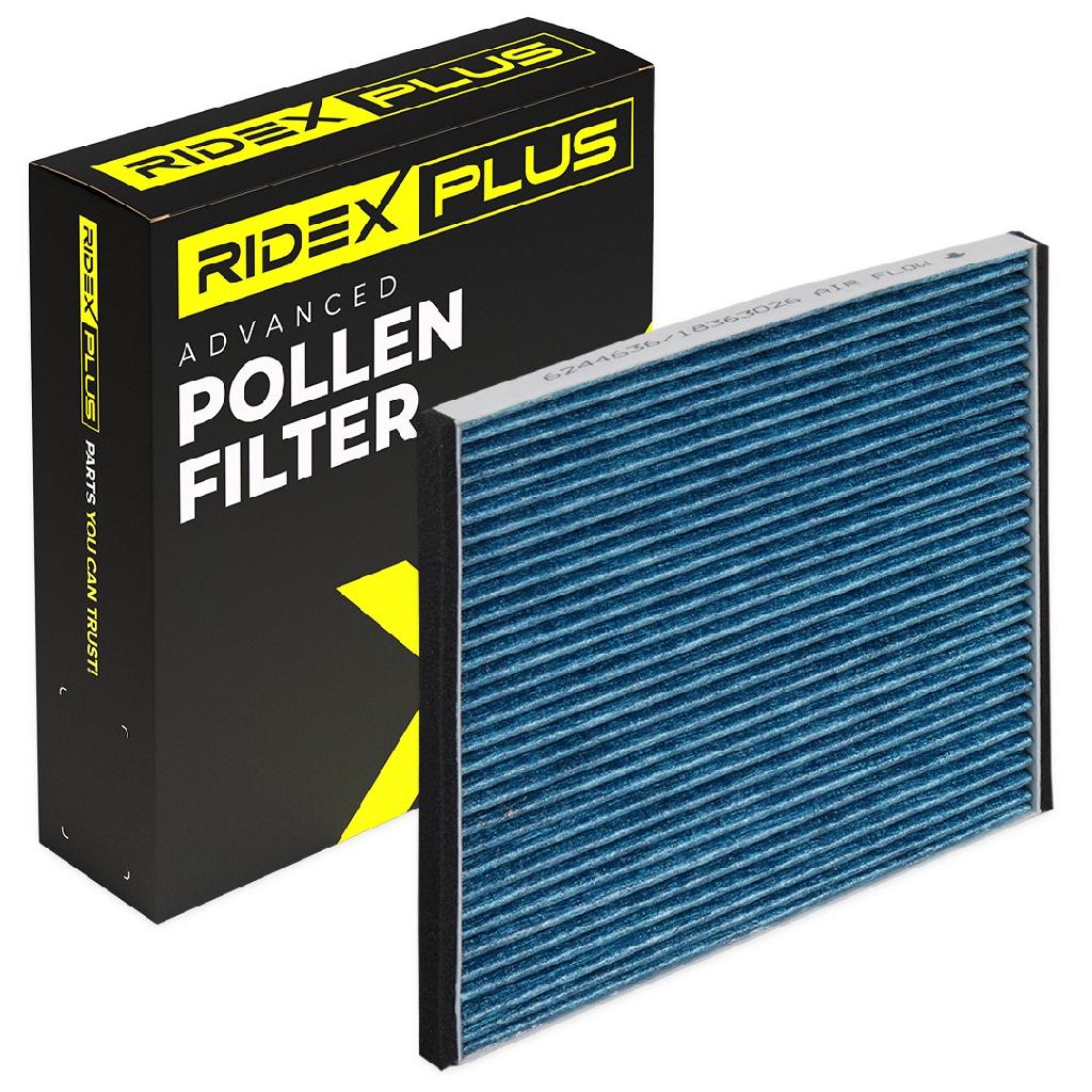 RIDEX PLUS 424I0531P Innenraumfilter Pollenfilter Aktivkohlefilter Höhe: 19