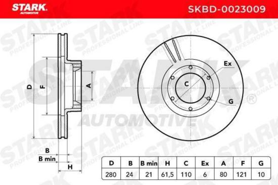 STARK SKBD-0023009 2x Bremsscheiben Vorne Ø280mm Belüftet für RENAULT Bild STARK SKBD-0023009 2x Bremsscheiben Vorne Ø280mm Belüftet für RENAULT
