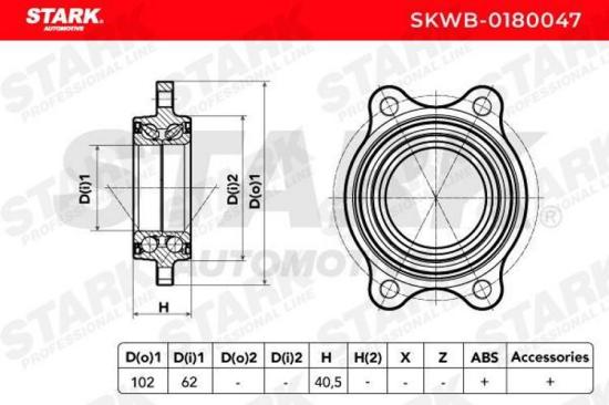 STARK SKWB-0180047 Radlagersatz pro 1 Rad Vorne beidseitig Hinten für AUDI Bild STARK SKWB-0180047 Radlagersatz pro 1 Rad Vorne beidseitig Hinten für AUDI