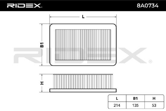 RIDEX 8A0734 Motor Luftfilter Flach RechtEckig Umluftfilter für RENAULT Bild RIDEX 8A0734 Motor Luftfilter Flach RechtEckig Umluftfilter für RENAULT