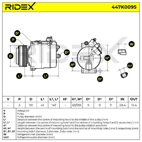 RIDEX A/C Kompressor für Klimaanlage Klimakompressor mit ID: 7SBU16C PAG 46 mit Bild RIDEX A/C Kompressor für Klimaanlage Klimakompressor mit ID: 7SBU16C PAG 46 mit