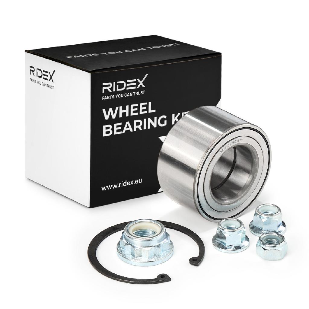 RIDEX 654W0004 Radlagersatz pro 1 Rad Vorne beidseitig Hinten Kugellager mit