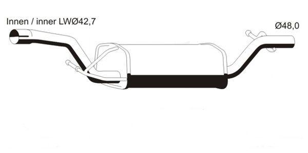 VEGAZ Mittelschalldämpfer für FORD Focus II Schrägheck (DA, HCP, DP)