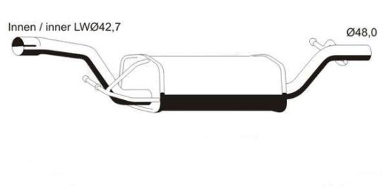 VEGAZ Mittelschalldämpfer für FORD Focus II Schrägheck (DA, HCP, DP) Bild VEGAZ Mittelschalldämpfer für FORD Focus II Schrägheck (DA, HCP, DP)