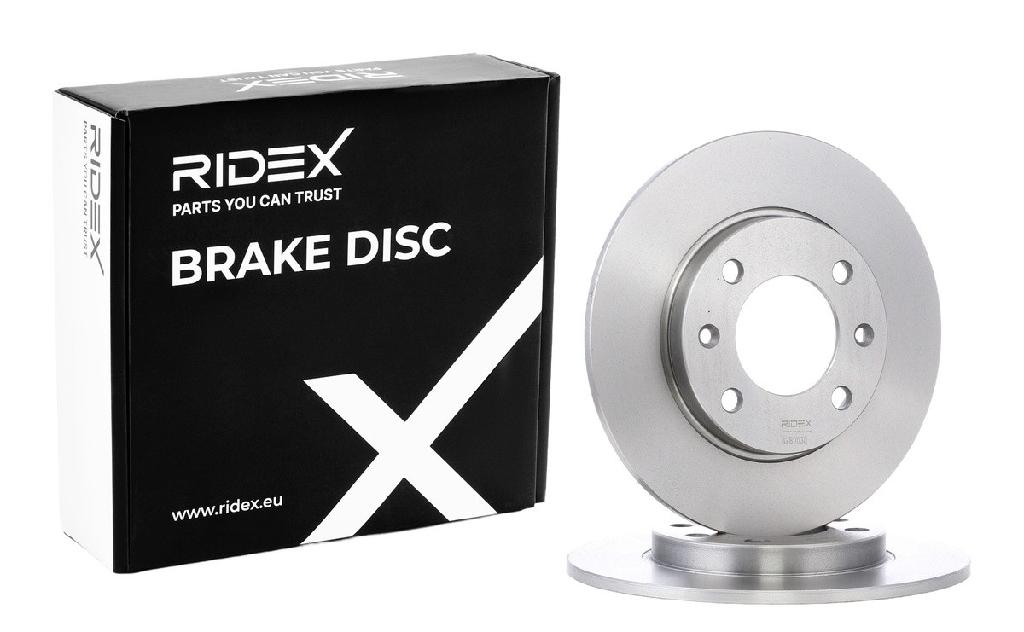RIDEX 82B0030 2x Bremsscheiben Hinten Ø247mm voll passend für PEUGEOT