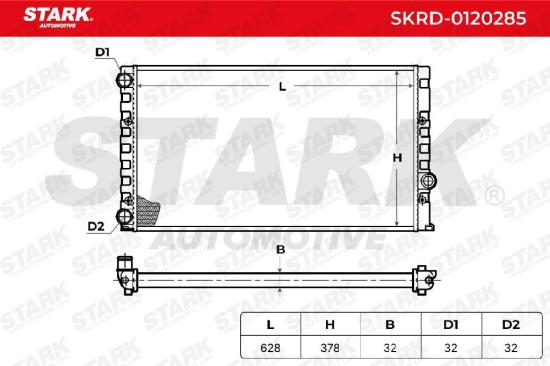STARK SKRD-0120285 Motorkühler / Wasserkühler für VW Golf 1II (1H1) 1H0121253BD Bild STARK SKRD-0120285 Motorkühler / Wasserkühler für VW Golf 1II (1H1) 1H0121253BD