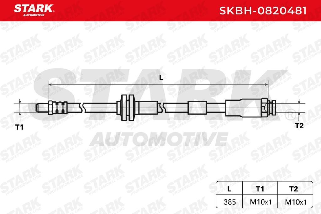 STARK Bremsschlauch SKBH-0820481 HINTEN BREMSSCHLÄUCHE Länge: 360mm für FIAT