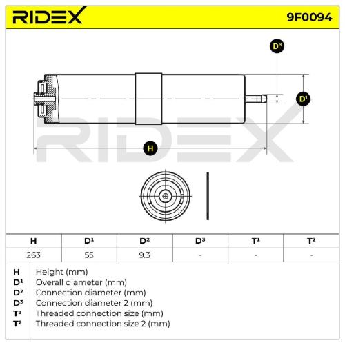 RIDEX 9F0094 Kraftstofffilter Line Filter für BMW 3 Touring (E91) 13327823413 Bild RIDEX 9F0094 Kraftstofffilter Line Filter für BMW 3 Touring (E91) 13327823413