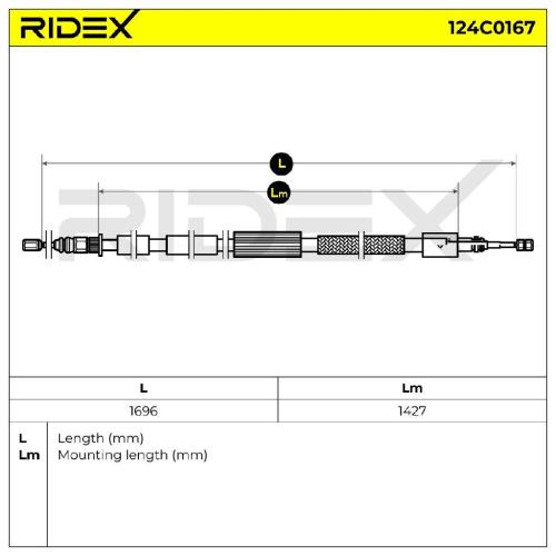 RIDEX Handbremsseil Hinten Links passend für PEUGEOT 306 Schrägheck Bild RIDEX Handbremsseil Hinten Links passend für PEUGEOT 306 Schrägheck