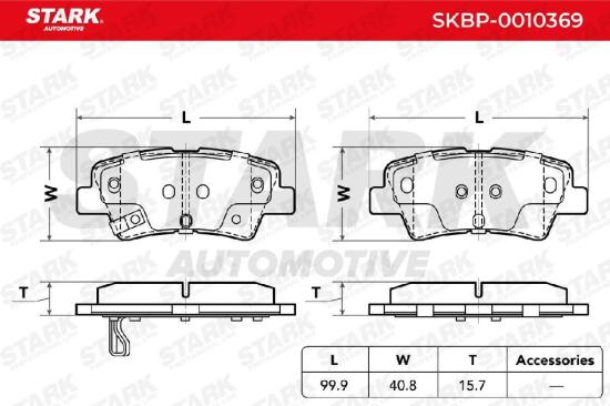STARK Bremsbelagsatz Bremsbeläge Hinten für HYUNDAI Tucson (TL, TLE) für KIA Bild STARK Bremsbelagsatz Bremsbeläge Hinten für HYUNDAI Tucson (TL, TLE) für KIA
