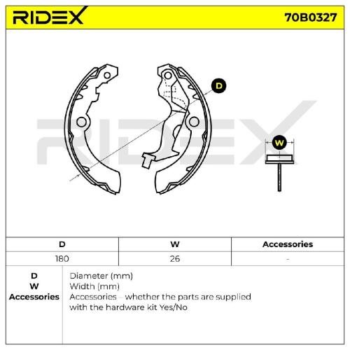 RIDEX Bremsbacken Satz für Trommelbremse Hinten mit Handbremshebel für SUZUKI Bild RIDEX Bremsbacken Satz für Trommelbremse Hinten mit Handbremshebel für SUZUKI