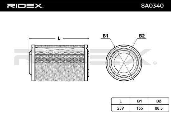 RIDEX 8A0340 Motor Luftfilter Filtereinsatz mit Vorfilter für ALFA ROMEO Bild RIDEX 8A0340 Motor Luftfilter Filtereinsatz mit Vorfilter für ALFA ROMEO