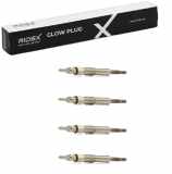 4x RIDEX Diesel Glühkerze 11V Schlüsselweite: 10mm Gewindemaß:M10x1.0 für VW