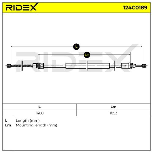 RIDEX Handbremsseil Hinten Links Rechts für RENAULT Twingo 1 (C06) Bild RIDEX Handbremsseil Hinten Links Rechts für RENAULT Twingo 1 (C06)