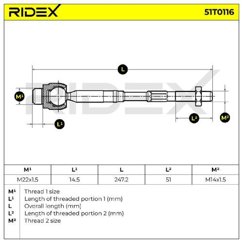 RIDEX Axialgelenk Spurstange Vorne beidseitig für NISSAN Qashqai / Qashqai +2 I Bild RIDEX Axialgelenk Spurstange Vorne beidseitig für NISSAN Qashqai / Qashqai +2 I