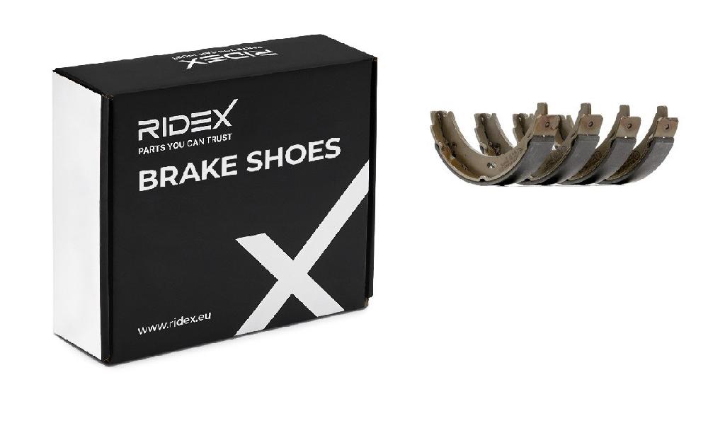 RIDEX Bremsbacken Satz für Trommelbremse Hinten mit Zubehör ohne 70B0147