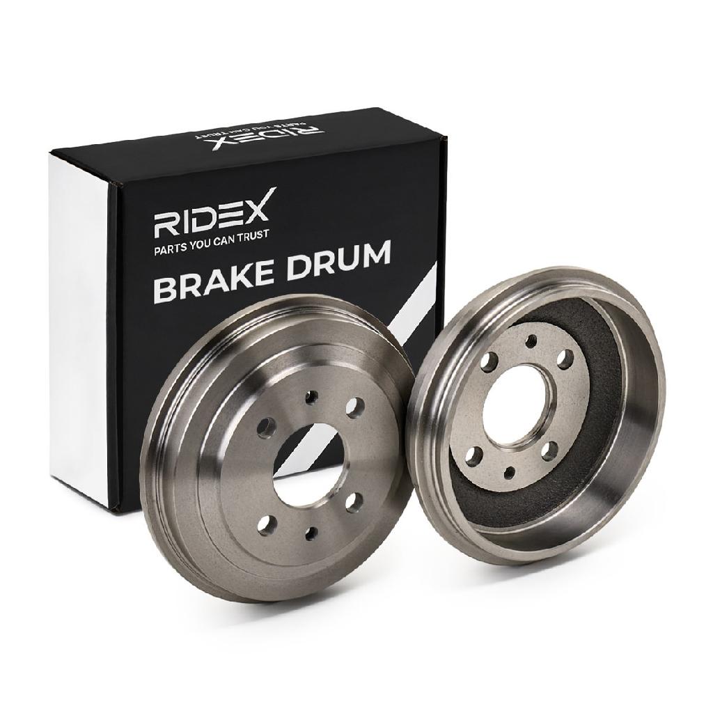 RIDEX 123B0043 2x Bremstrommeln Set Hinten AußenØ219mm für FIAT