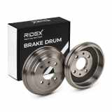 RIDEX 123B0043 2x Bremstrommeln Set Hinten AußenØ219mm für FIAT