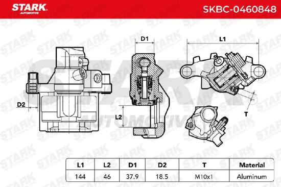 STARK SKBC-0460848 Bremssattel Bremszange Hinten links für FORD 1927082 2033118 Bild STARK SKBC-0460848 Bremssattel Bremszange Hinten links für FORD 1927082 2033118