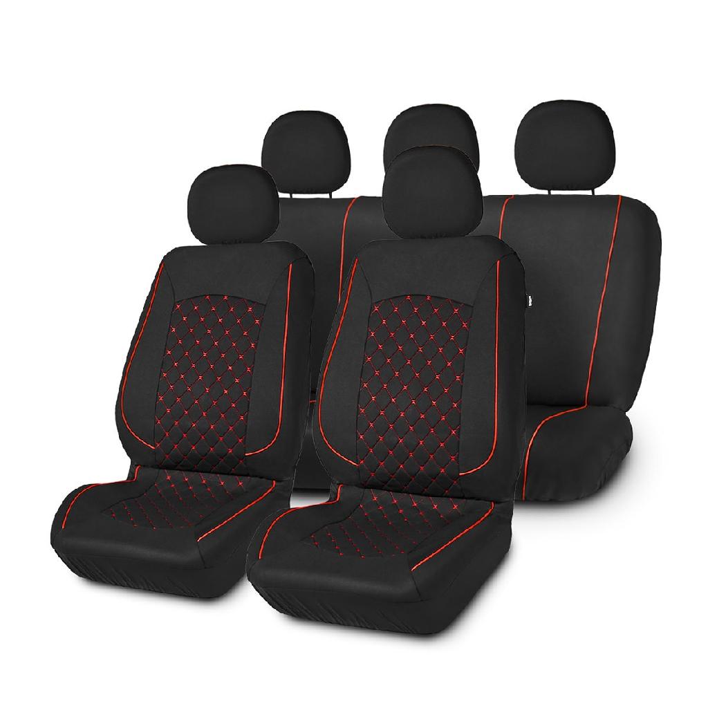 RIDEX 4773A0190 PKW Sitzschonbezug Vorne und Hinten Satz Polyester Rot Schwarz