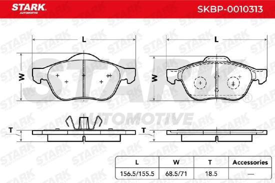 STARK Bremsbelagsatz Bremsbeläge Vorne für RENAULT Clio 1II Schrägheck Espace 1V Bild STARK Bremsbelagsatz Bremsbeläge Vorne für RENAULT Clio 1II Schrägheck Espace 1V