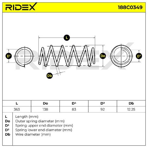 RIDEX 188C0349 2x Federn Fahrwerksfedern Vorne für FIAT QUBO (225) 52058843 Bild RIDEX 188C0349 2x Federn Fahrwerksfedern Vorne für FIAT QUBO (225) 52058843