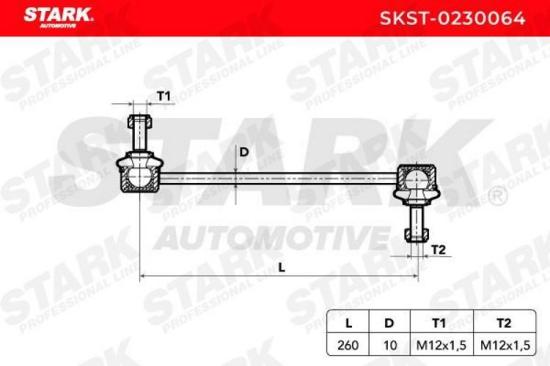 STARK 1x Koppelstange Stabilisator Vorne beidseitig für VW Transporter T5 Bus Bild STARK 1x Koppelstange Stabilisator Vorne beidseitig für VW Transporter T5 Bus