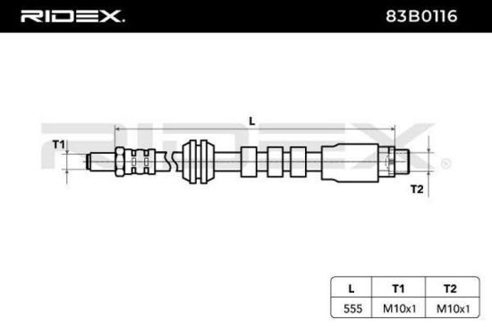 RIDEX Bremsschlauch 83B0116 VORNE BREMSSCHLÄUCHE Länge: 580mm für BMW 5 Touring Bild RIDEX Bremsschlauch 83B0116 VORNE BREMSSCHLÄUCHE Länge: 580mm für BMW 5 Touring