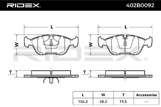 RIDEX Bremsbelagsatz Bremsbeläge Vorne für VOLVO V70 I (875, 876) 850 Kombi Bild RIDEX Bremsbelagsatz Bremsbeläge Vorne für VOLVO V70 I (875, 876) 850 Kombi