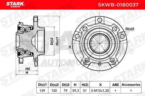 STARK SKWB-0180037 Radlagersatz pro 1 Rad Vorne beidseitig für BMW 5 Limousine Bild STARK SKWB-0180037 Radlagersatz pro 1 Rad Vorne beidseitig für BMW 5 Limousine