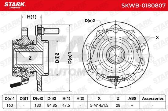 STARK SKWB-0180807 Radlagersatz pro 1 Rad Vorne beidseitig für SSANGYONG Bild STARK SKWB-0180807 Radlagersatz pro 1 Rad Vorne beidseitig für SSANGYONG