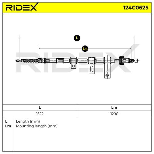 RIDEX Handbremsseil Hinten für KIA Picanto (SA) Bild RIDEX Handbremsseil Hinten für KIA Picanto (SA)