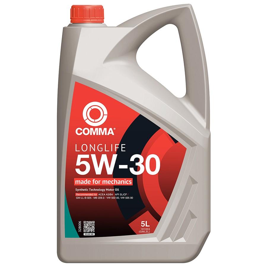 COMMA Motoröl 5W-30 Longlife Synthetiköl Motor Öl ACEA A3/B4 API SL API CF 5L
