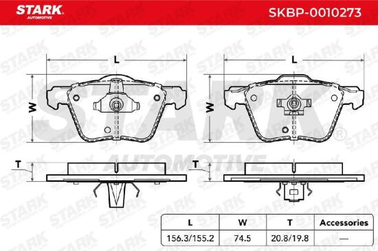 STARK Bremsbelagsatz Bremsbeläge Vorne für FORD FOCUS III Turnier FOCUS III Bild STARK Bremsbelagsatz Bremsbeläge Vorne für FORD FOCUS III Turnier FOCUS III