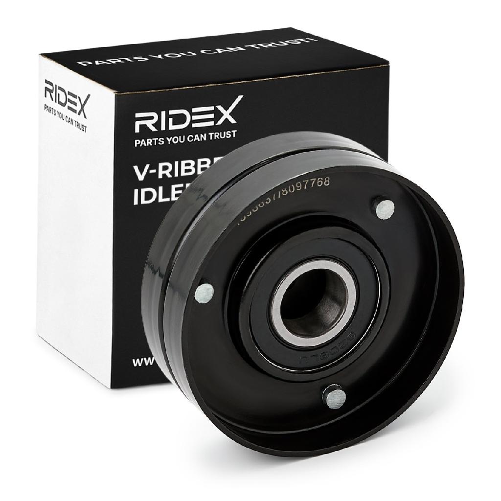 RIDEX Umlenk- / Führungsrolle Keilrippenriemen für AUDI A4 Avant (8ED, B7)
