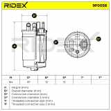 RIDEX 9F0058 Kraftstofffilter Diesel Filter Line Filter Filter Cartridge
